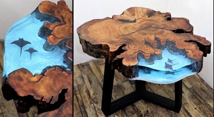 Simple Woodworking Plan Idea for Creating epoxy table Resin Art simplified