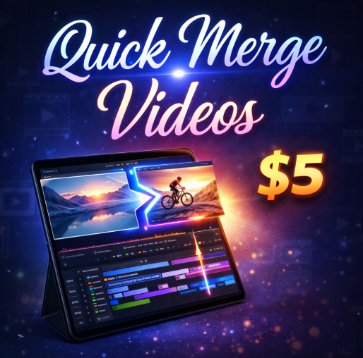 Quic Right click Select and Merge Multiple Videos loseless on the go